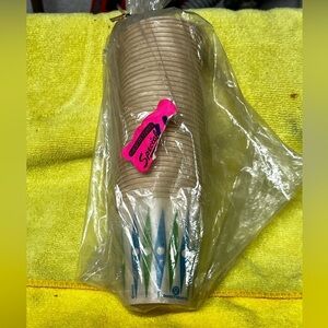 RARE Vintage Sweetheart 70s Floral Disposable Plastic Cold Cups Original Package